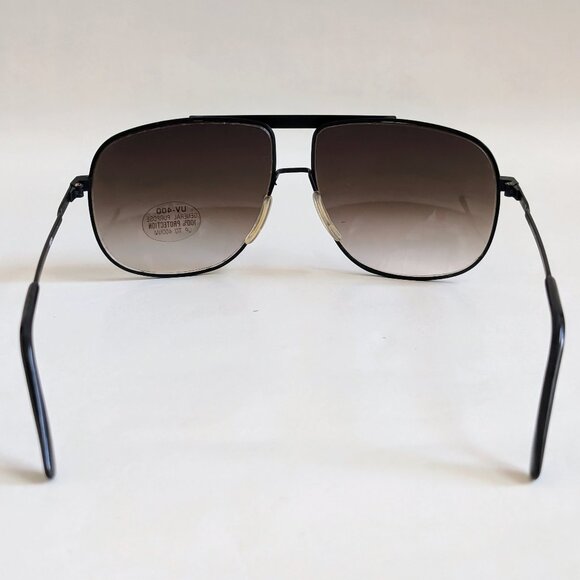 NWT Vintage 90's Large Square Metal Sport Sunglasses (M. Black) - Picture 4 of 5